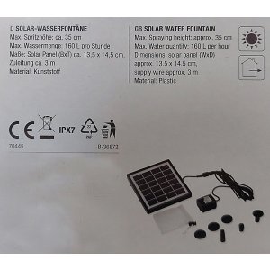 Wasserspeier Fisch grün aus Keramik mit Solarpumpe