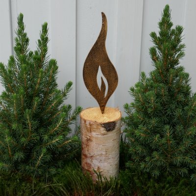 Flamme zum Stecken gold 18,5 cm Weihnachtsdekoration zum Basteln