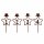 Gartenzaubereien - Festliches Weihnachtsstern-Kerzenhalter Set in Rost-Optik für Baumkerzen - 11x5x3cm - Für Adventskränze, Tischdeko mit Nummerierung 1-4