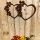 Beetstecker Herz groß mit Blüten 2er Set 78cm