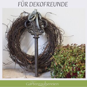 Deko-Schlüssel XXL Haus Gusseisen (36 cm) für Haus & Garten