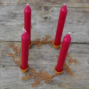 Kerzenhalter für 4 Kerzen aus Edelrost