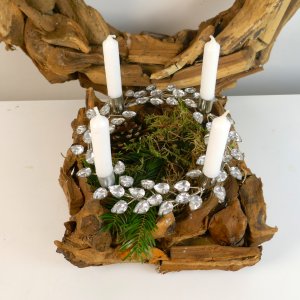Kerzenhalter silber für 4 Kerzen zum Stecken
