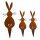 Gartenstecker Osterhasen 3er Set - 1 großer Hase 2 Häschen