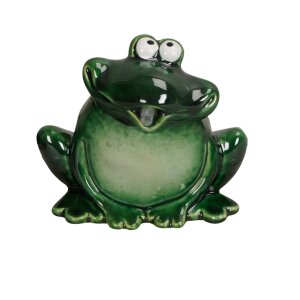 Wasserspeier Figur Frosch dunkelgrün