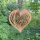 Windspiel Herz Gartendeko mit Baum in Rostoptik
