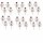 Gartenzaubereien - Festliches Weihnachtsstern-Kerzenhalter 6er Set in Rost-Optik für Baumkerzen - 11x5x3cm - Für Adventskränze, Tischdeko mit Nummern 1-4
