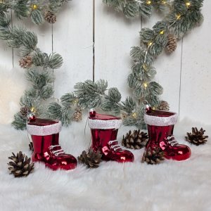 Christbaumkugel Stiefel 3er Set