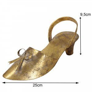 Schuh zum Bepflanzen antik gold
