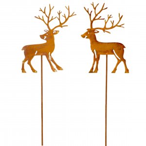 Beetstecker Hirsche stehend am Stab 2 Modelle
