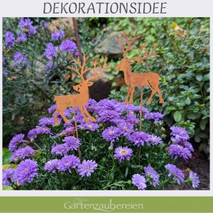 Beetstecker Hirsche stehend am Stab 2 Modelle