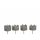 Teelichthalter 4er Set Häuserform in grau zum Stecken 10,5cm