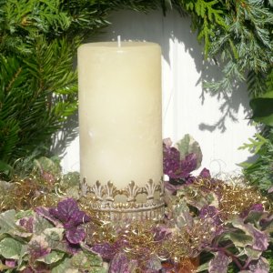 Kerzenhalter zum Stecken gold antik 7cm x 12cm