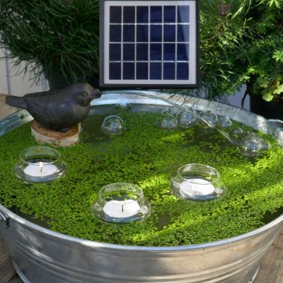 Wasserspeier Spatz mit Solarpumpe, Gusseisen2 Wahl