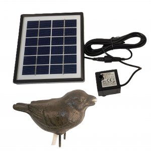 Wasserspeier Spatz mit Solarpumpe, Gusseisen2 Wahl