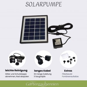 Wasserspeier Spatz mit Solarpumpe, Gusseisen2 Wahl