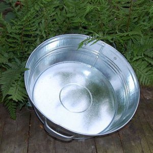 Zinkwanne rund 13 Liter Miniteich Getränkekühler