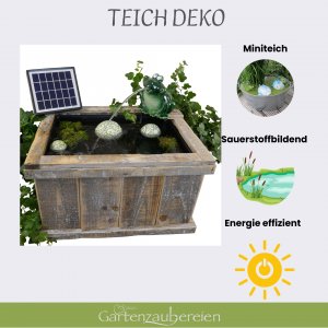 Wasserspeier frecher Frosch dunkelgrün Solarpumpe