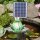 Wasserspeier Frosch grün, Akku-Solarpumpe