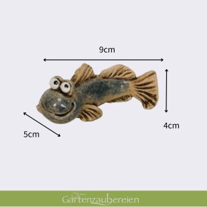 Schlickrutscher Deko-Fische 3er Set aus Keramik