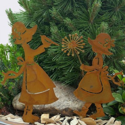 Gartenstecker Mädchen zum Stecken 2 Modelle 22cm