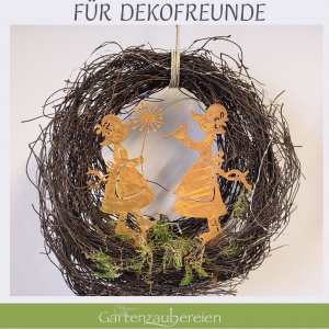 Gartenstecker Mädchen zum Stecken 2 Modelle 22cm