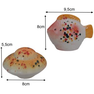 Miniteich komplett Linse Fisch in Gelb