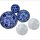 Keramik Schwimmkugeln & Teelichthalter Set Blau (5-tlg.)