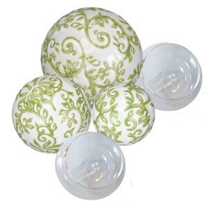 Schwimmkugel-Set in Grün mit Teelichtgläsern...