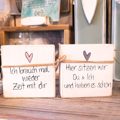 Schild Ich brauch mal wieder Zeit mit Dir Holzdeko