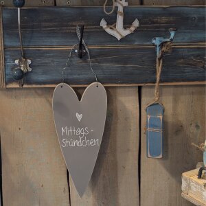 Deko Herz Happy Camper - Mittagsstündchen aus Holz