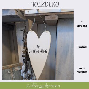 Deko Herz Hier wohnt Liebe - Schön hier Wendeschild