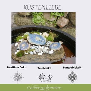 Keramik Scholle Groß /  klein, Fischfamilie 3er Set