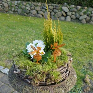 Gartenstecker Elfen- Feenstecker 2er Set, Rostoptik