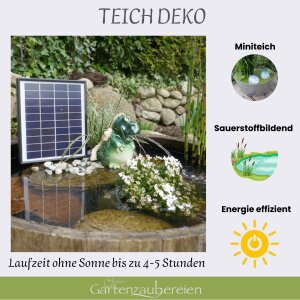 Wasserspeier Drache grün mit Akku Solarpumpe Keramik
