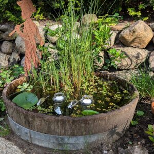 Schwimmfische Miniteich - 3 silberne Keramikfische 11cm - Dekorative Schwimmschalen für Teelichter - Set für Teich - Miniteichdeko - Schwimmfische Teich