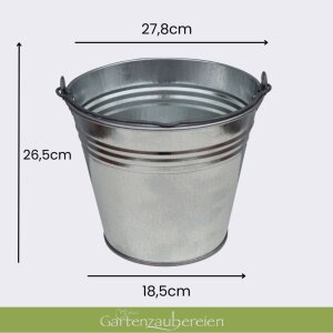 Zinkeimer 10l Blumentopf Putzeimer verzinkt wasserdicht