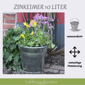 Zinkeimer 10l Blumentopf Putzeimer verzinkt wasserdicht