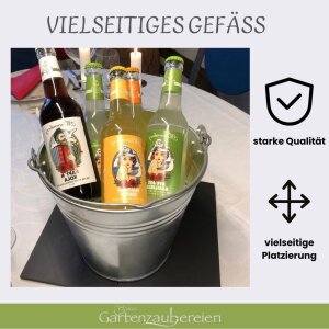 Zinkeimer 5L verzinkt – Robuster Metalleimer für Garten & Deko