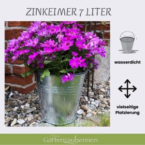Zinkeimer 7l verzinkt – Robuster Pflanz- & Garteneimer