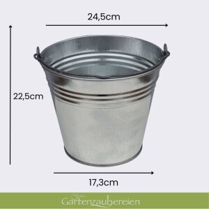 Zinkeimer 7l verzinkt – Robuster Pflanz- & Garteneimer