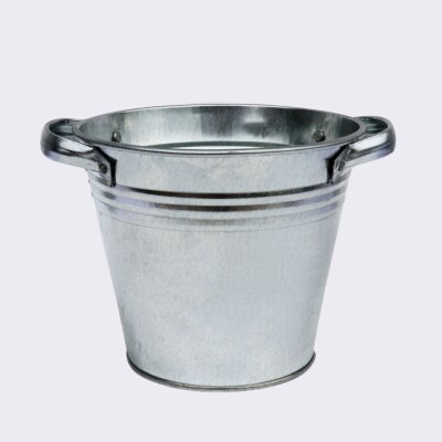 Zinkkübel 5l mit stabilen Griffen Blumentopf