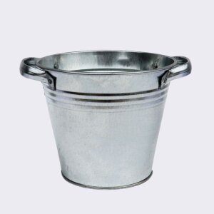 Zinkkübel 5l mit stabilen Griffen Blumentopf