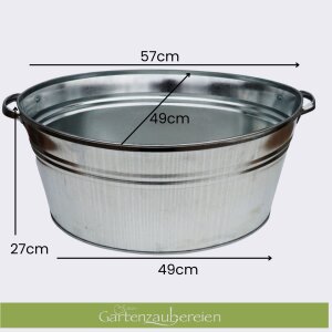 Solarbrunnen Set mit 40L Zinkwanne – Mini-Teich für Garten