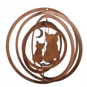 Windspiel Katzen in Edelrost