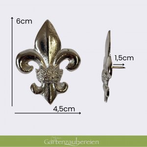 Kerzenpin Lilie 4er Set in silber Kerzendeko Tischdeko