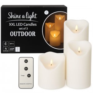 LED Kerzen 3er Set mit Fernbedienung und Timer