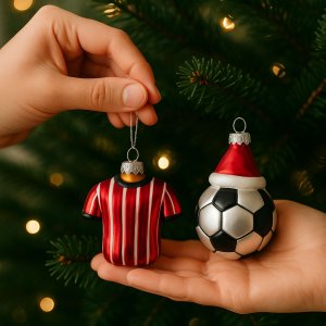 Christbaumkugeln 2er Set Fußball - Trikot –...