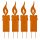 Kerzenflamme Gartenstecker 4er Set – Edelrost Metall Flamme