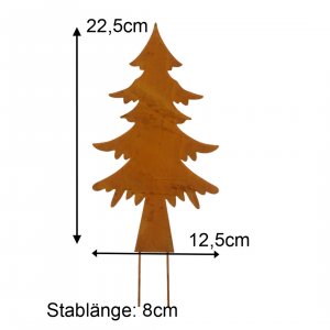 Rost Tannenbaum 2er-Set – Gartenstecker aus Metall
